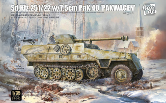 [Border BT-043] New Release: 1/35 Sd.Kfz.251D/22 Armored Vehicle with PAK 40