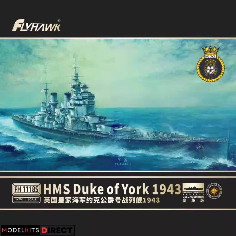 FlyHawk Model FH1118S 1/700 Battleship HMS Duke of York 1943 Deluxe Edition