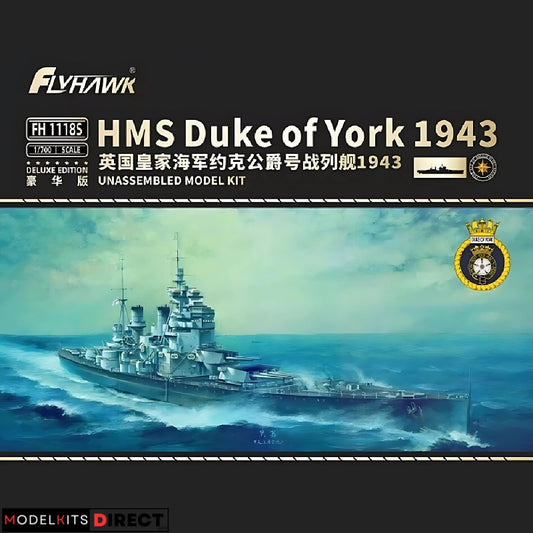 FlyHawk Model FH118 1/700 Battleship HMS Duke of York 1943