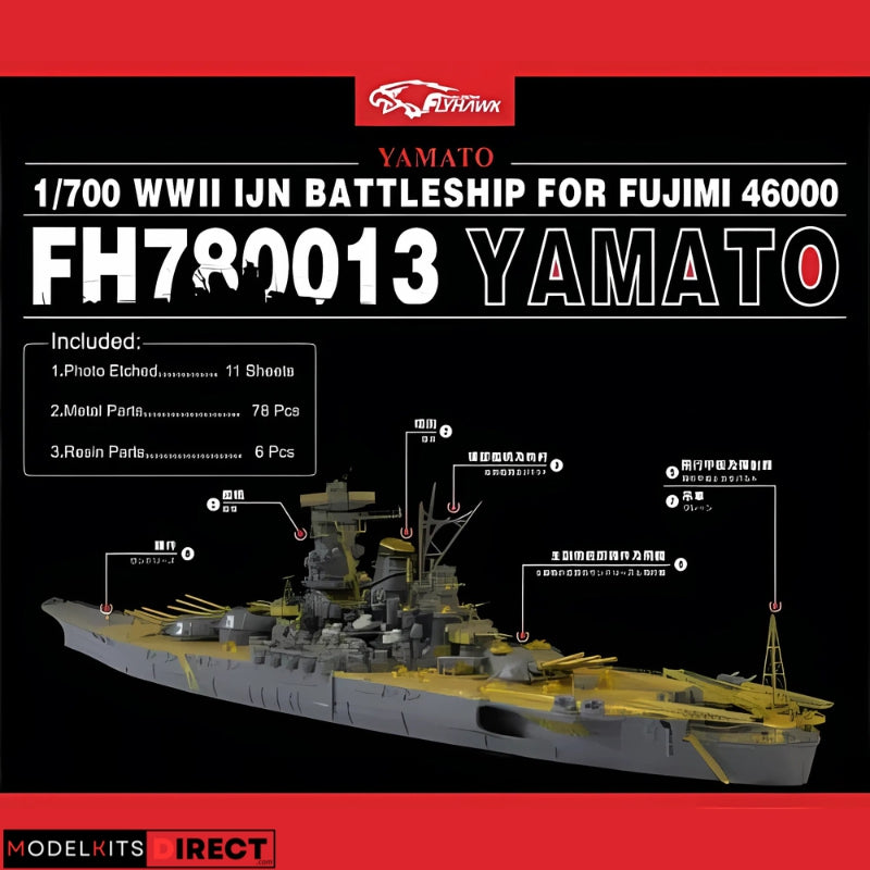 FlyHawk Model FH780013 1/700 IJN Yamato Detail Parts