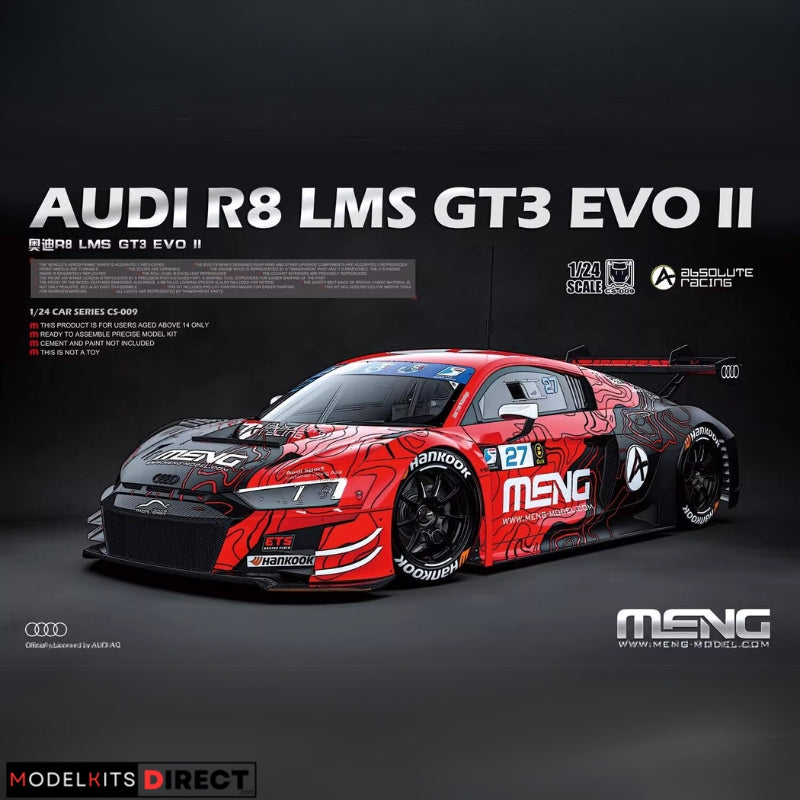 Meng Model CS-009 1/24 Audi R8 LMS GT3 EVO II