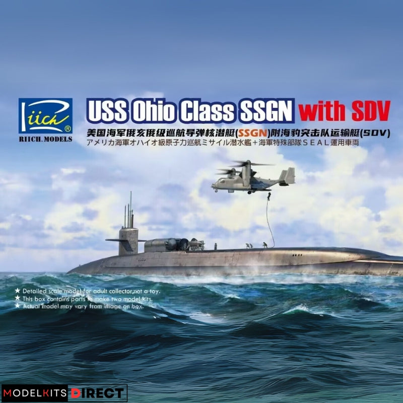 Riich Models RL27005 1/700 USS Ohio-Class SSGN w/ SDV