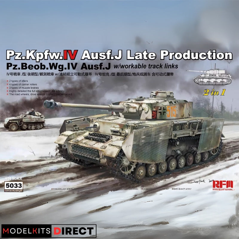 Rye Field Model RM-5033 1/35 Pz.Kpfw. IV Ausf. J Late Production 2 in 1