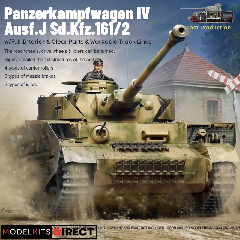 Rye Field Model RM-5043 1/35 Panzerkampfwagen IV Ausf. J Sd.Kfz. 161/2 w/ Full Interior