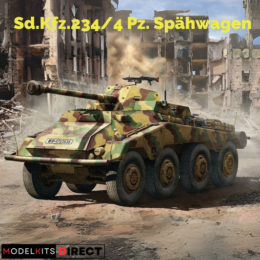 Rye Field Model RM-5118 1/35 Sd.Kfz. 234/4 Pz. Spähwagen w/ Full Interior