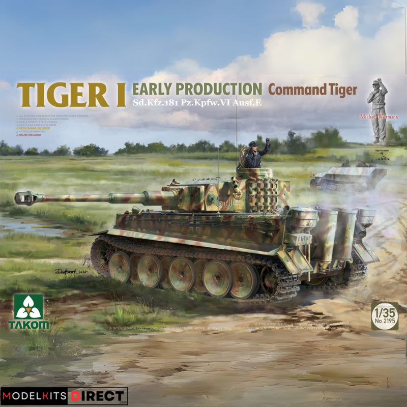 Takom 2195 1/35 Sd.Kfz.181 Pz.Kpfw.VI Ausf.E Tiger I Command Tiger w/ Michael Wittmann