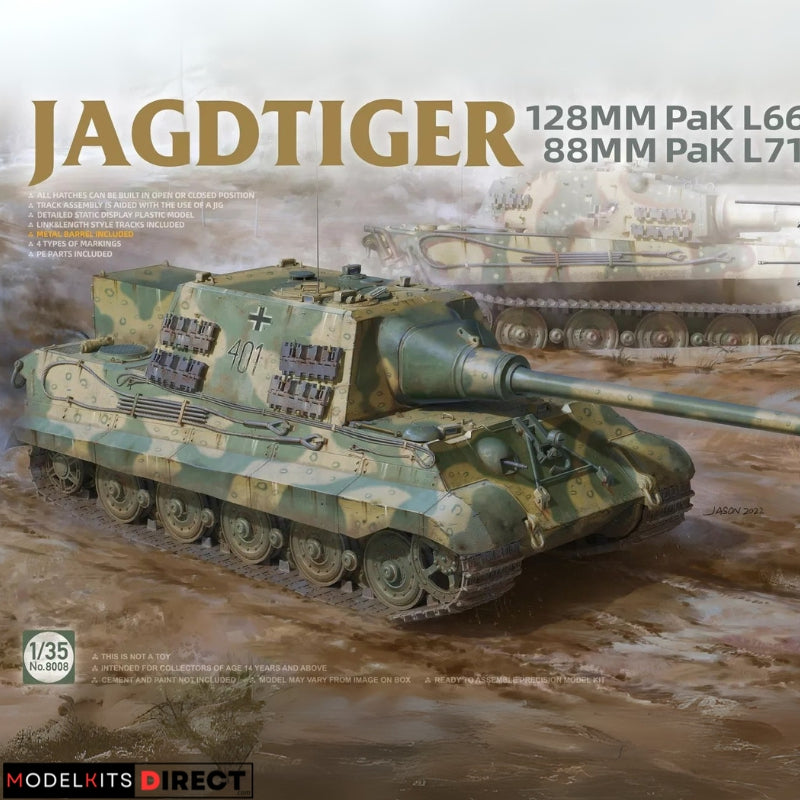 Takom 8008 1/35 Jagdtiger 128 mm Pak L66 & 88mm Pak L71