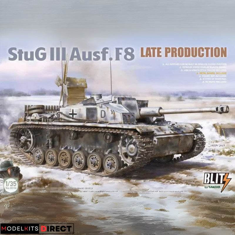 Takom 8014 1/35 Stug III Ausf.F8 Late Production