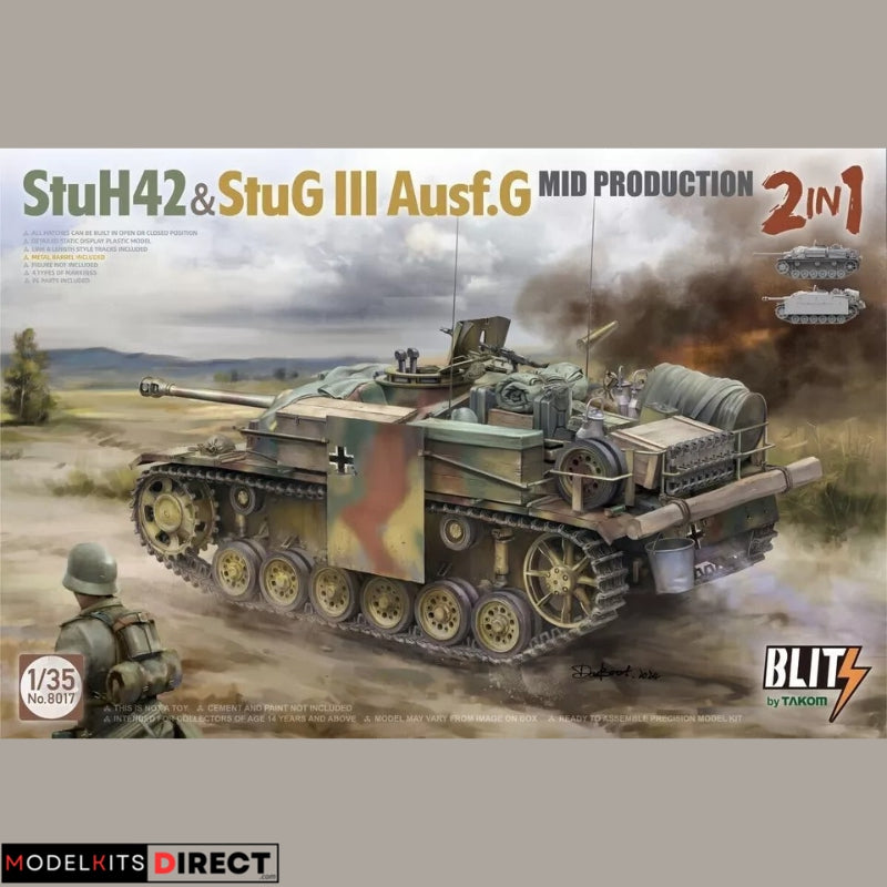 Takom 8017 1/35 StuH 42 & StuG III Ausf. G