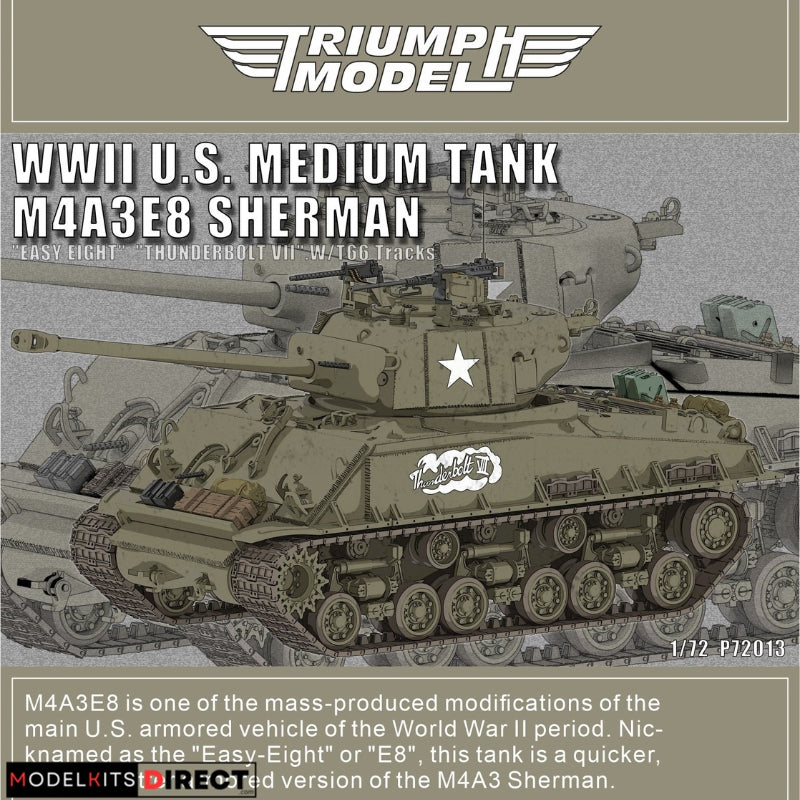 Triumph Model P72013 1/72 M4A3E8 Sherman 